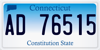 CT license plate AD76515
