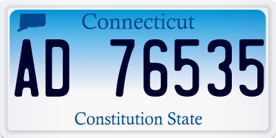 CT license plate AD76535