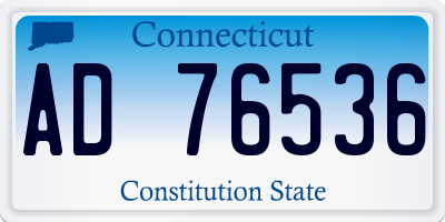 CT license plate AD76536
