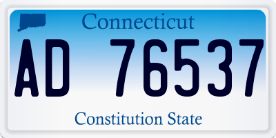 CT license plate AD76537
