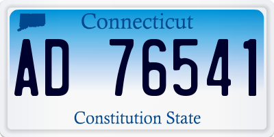 CT license plate AD76541