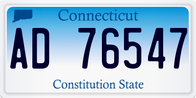 CT license plate AD76547