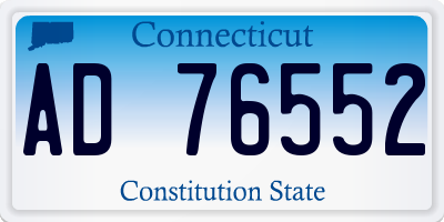CT license plate AD76552