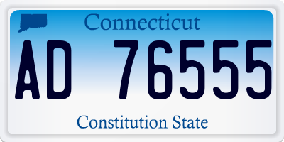 CT license plate AD76555