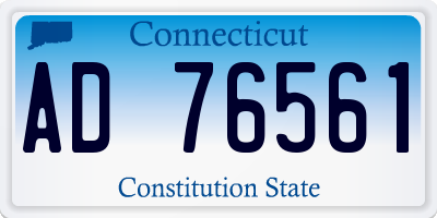 CT license plate AD76561