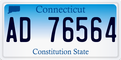 CT license plate AD76564