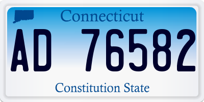 CT license plate AD76582