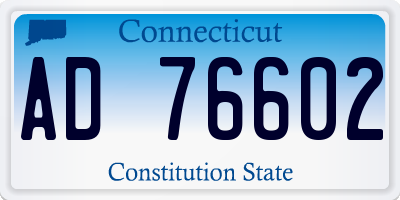 CT license plate AD76602
