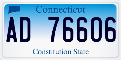 CT license plate AD76606