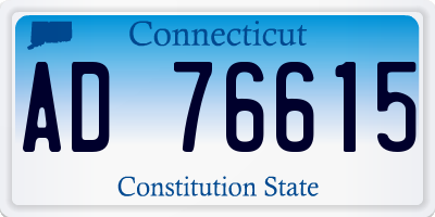 CT license plate AD76615