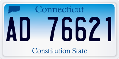 CT license plate AD76621