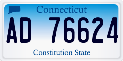 CT license plate AD76624