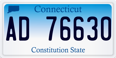 CT license plate AD76630
