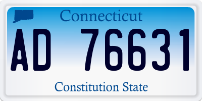 CT license plate AD76631