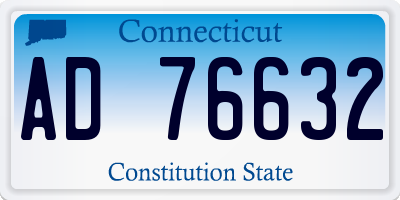 CT license plate AD76632