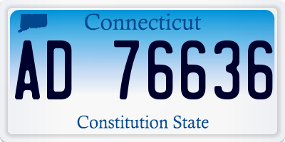 CT license plate AD76636