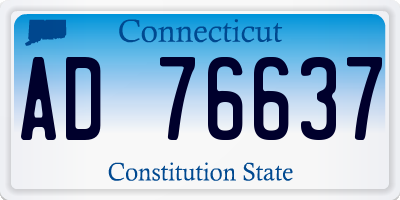 CT license plate AD76637