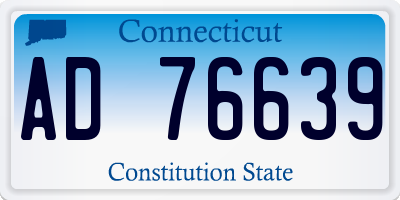 CT license plate AD76639