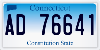 CT license plate AD76641