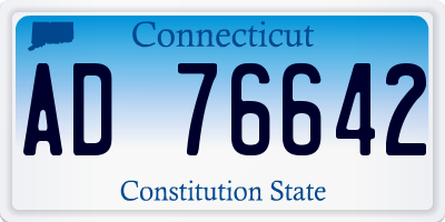 CT license plate AD76642