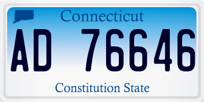 CT license plate AD76646