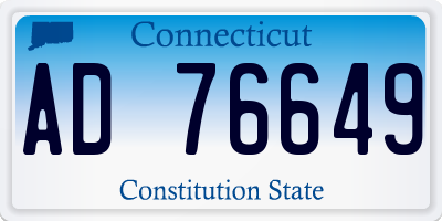 CT license plate AD76649