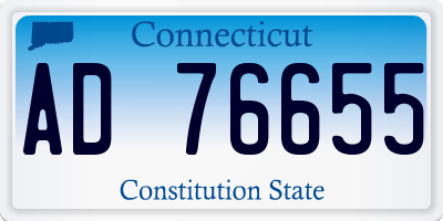 CT license plate AD76655