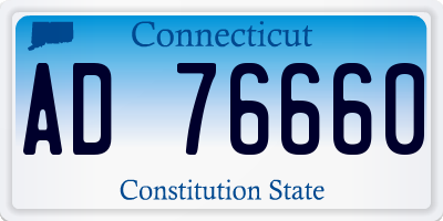 CT license plate AD76660