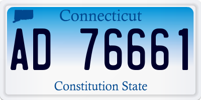 CT license plate AD76661