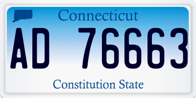 CT license plate AD76663