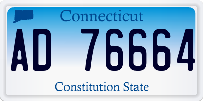 CT license plate AD76664