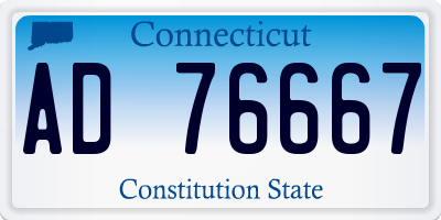 CT license plate AD76667
