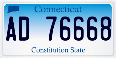 CT license plate AD76668