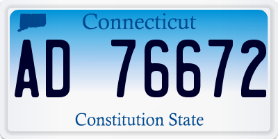 CT license plate AD76672