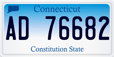 CT license plate AD76682