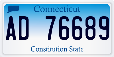 CT license plate AD76689