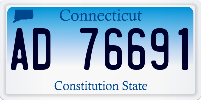 CT license plate AD76691