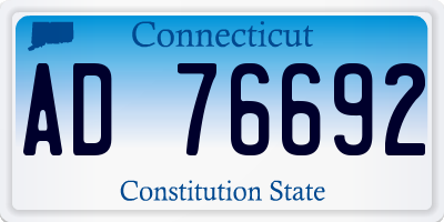 CT license plate AD76692
