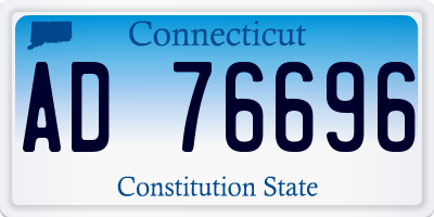 CT license plate AD76696