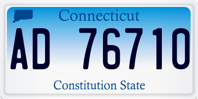 CT license plate AD76710