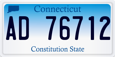 CT license plate AD76712