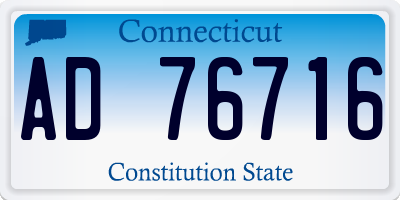 CT license plate AD76716
