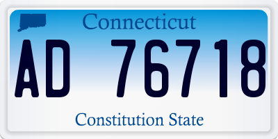 CT license plate AD76718