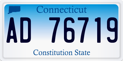CT license plate AD76719
