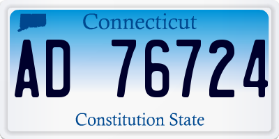 CT license plate AD76724