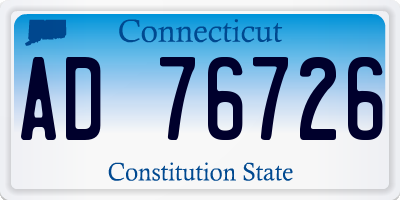 CT license plate AD76726