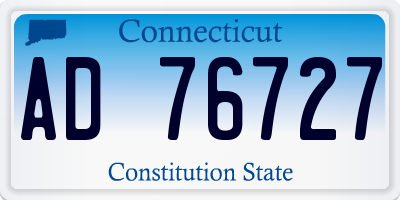 CT license plate AD76727