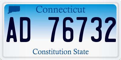 CT license plate AD76732