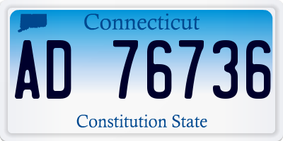 CT license plate AD76736