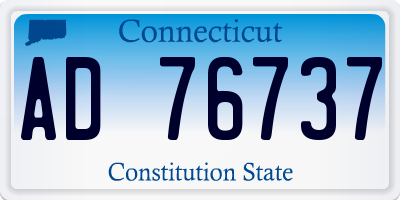 CT license plate AD76737